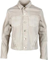 L'Agence - Denim Jas Met Knoopsluiting - Lyst