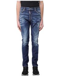 DSquared² - Jeans ,Blauw ,Katoen Cool Guy Distressed Jeans - Lyst
