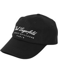 KARL LAGERFELD - Accessoires ,Zwart ,Katoen Baseballpet - Lyst