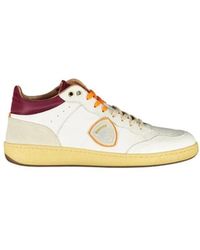 Blauer - Schoenen ,Wit ,Leer Casual Leren Sneakers Voor Mannen - Lyst