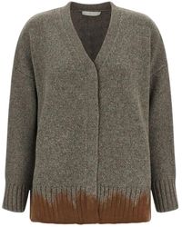 Tela - Truien & Vesten ,Bruin ,Wol Tawan Cardigan - Lyst