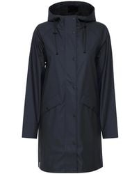 Ichi - Jassen ,Blauw ,Polyester Total Eclipse Jas Met Verstelbare Capuchon - Lyst