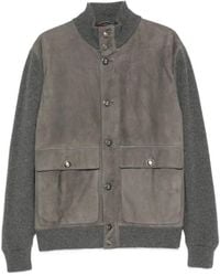 Brunello Cucinelli - Bomberjack Van Suède En Kasjmier - Lyst