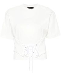 Mugler - Weiße baumwoll-t-shirt - Lyst
