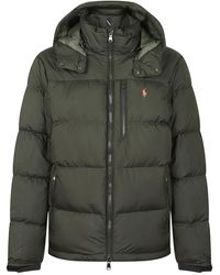 Ralph Lauren - Jassen ,Groen ,Leer Donzen Bomberjack - Lyst