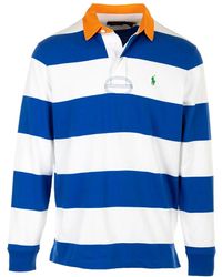 Ralph Lauren - Blau langarm rugby t-shirts und polos - Lyst