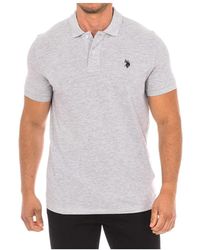 U.S. POLO ASSN. - Tops ,Grijs ,Katoen Polo Met Korte Mouwen - Lyst