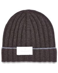 Brunello Cucinelli - Kaschmir-Rippstrick-Beanie-Mütze Mit Kontrastdetails - Lyst