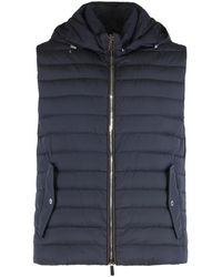 Moorer - Jassen ,Blauw ,Polyester Foscari Gewatteerd Gilet - Lyst