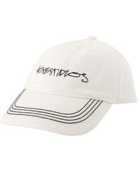 Acne Studios - Weiße Baumwollkappe Hergestellt - Lyst