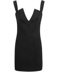 Givenchy - Zwarte V-Hals Mini Jurk - Lyst