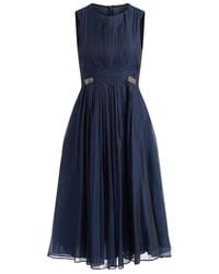 Max Mara - Kleedjes ,Blauw ,Katoen Wally Jurk - Lyst