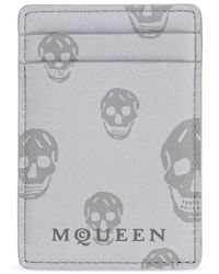 McQueen - Accessoires ,Grijs ,Magnetische Kaarthouder - Lyst