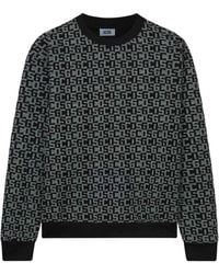 Gcds - Hoodies & Sweatvesten ,Zwart ,Monogram Crewneck Sweatshirt - Lyst