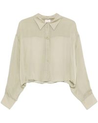 Alysi - Korte Blouse Met Lange Mouwen - Lyst
