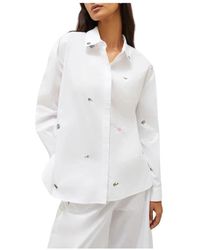 Marella - Overhemden ,Wit ,Witte Blouse Karman Stijl - Lyst