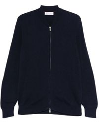 Brunello Cucinelli - Ribgebreid Vest Met Rits - Lyst