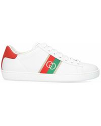 Gucci Ace Sneakers Met GG- Logo - Wit
