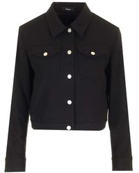 Theory - Compact Jersey Jas - Lyst