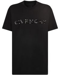 Givenchy - Tops ,Zwart ,Katoen Zwarte Crew Neck T-Shirt Met Stud Detailing - Lyst