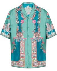 Versace - Seidenshirt Mit Coral Theatre-Print - Lyst