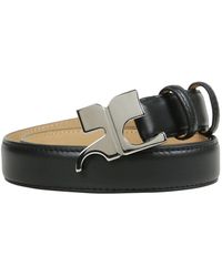 Courreges - Leather Ac Leather Belt-Donna - Lyst