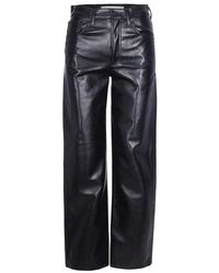Agolde - Broeken ,Zwart ,Leer Leather Broeken - Lyst