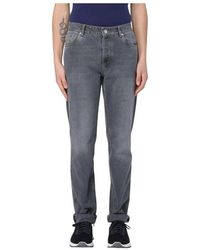 Brunello Cucinelli - Luxe Slim-Fit Grijze Denim Jeans - Lyst