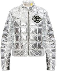 Moncler - Jassen ,Grijs ,Polyester Flykra Down Jacket - Lyst