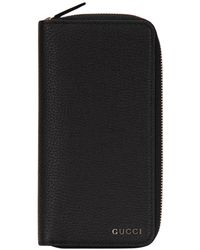 Gucci - Accessoires ,Zwart ,Leer Zip Around Wallet - Lyst