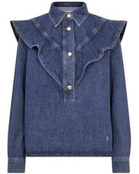 Mos Mosh - Overhemden ,Blauw ,Blouses - Lyst