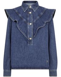 Mos Mosh - Overhemden ,Blauw ,Blouses - Lyst