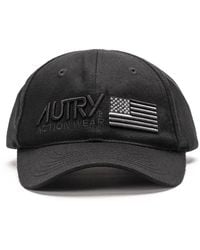 Autry - Schwarze Action-Hüte Mit Gesticktem Logo - Lyst