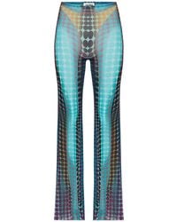 Jean Paul Gaultier - Broeken ,Veelkleurig ,Re-Edition Flared Printed Broeken - Lyst