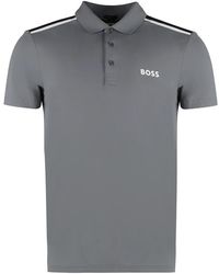 HUGO - Polo-Shirt Mit Geripptem Kragen Aus Techno-Jersey - Lyst