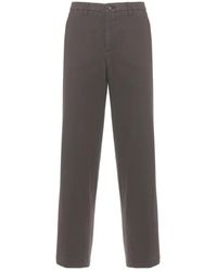 BRIGLIA - Broeken ,Bruin ,Katoen Geknipte Broek - Lyst