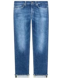 Dondup - Jeans ,Blauw ,Denim Monroe Stretto Cropped Jeans - Lyst