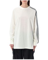 Y-3 - Over l/s tee 3 stripes - Lyst