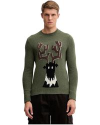 EA7 - Round-Neck Knitwear - Lyst