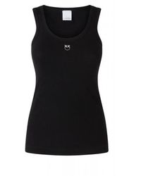 Pinko - Tops ,Zwart ,Katoen Calcolatore Tanktop - Lyst