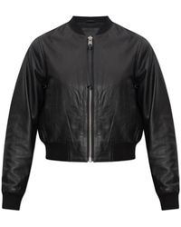 AllSaints - Jassen ,Zwart ,Leer Orten Jas - Lyst