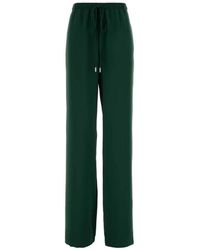 Ermanno Scervino - Broeken ,Groen ,Leer Wijde Broek - Lyst