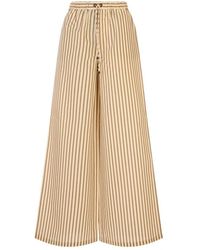 Max Mara - Broeken ,Bruin ,Katoen Ordine Wide-Leg Broeken - Lyst
