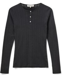 Sofie Schnoor - Schwarzes Langarmshirt Mit Knöpfen - Lyst