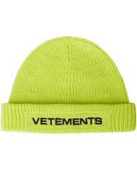 Vetements - Cappello beanie logo in lana - Lyst