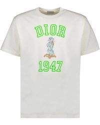 Dior - Casual rundhals bedrucktes t-shirt - Lyst