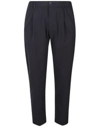 Herno - Broeken ,Blauw ,Katoen Seer-Crease Broeken - Lyst