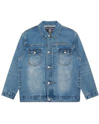 Billionaire - Jassen ,Blauw ,Denim Script Logo Denim Jacket - Lyst