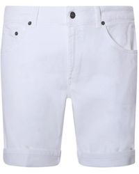 Dondup - Pantaloncini di jeans con chiusura frontale a zip e cinturino con bottone in vita - Lyst