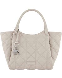 Emporio Armani - Kunstleder-Einkaufstasche Mit Dekorativer Steppung - Lyst